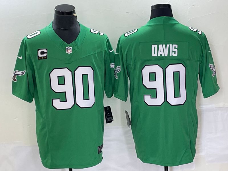 Men Philadelphia Eagles 90 Davis Green 2023 Nike Vapor Limited NFL Jerseys